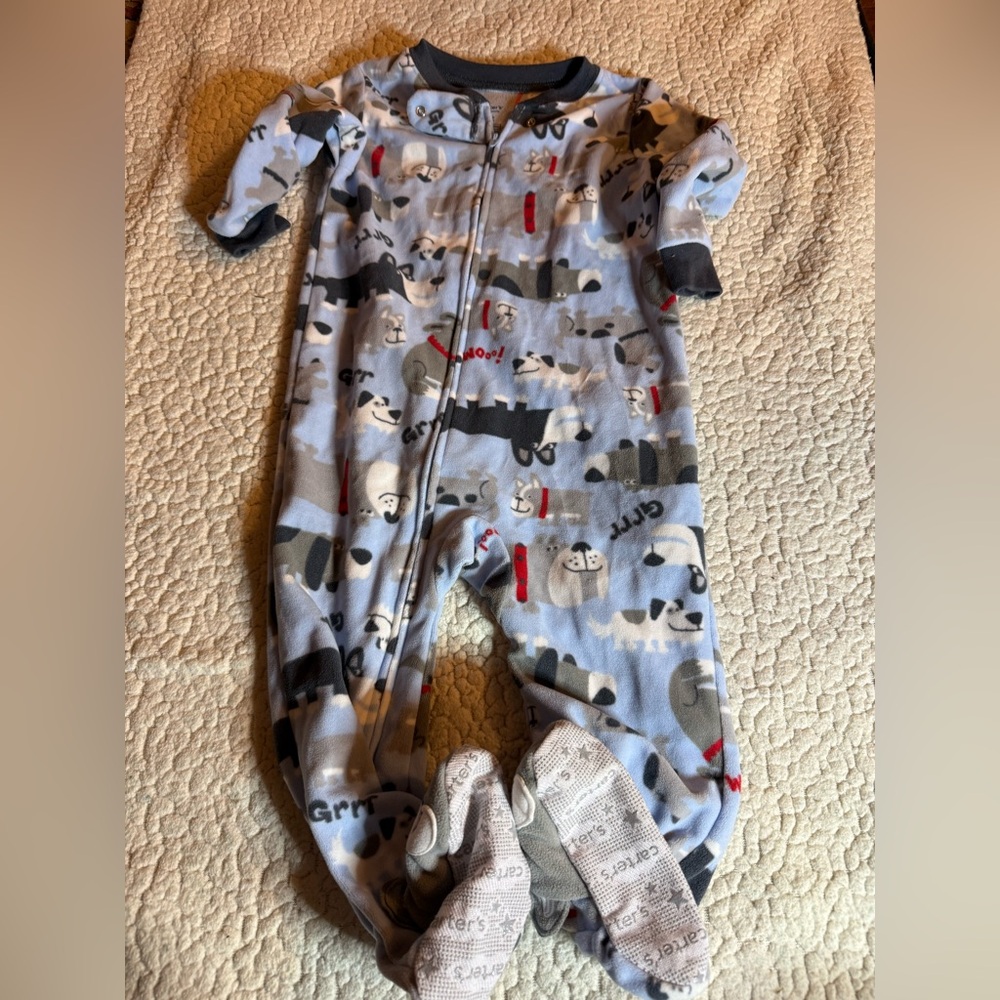 Carters Boys winter footie pajamas